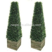 popular 3ft plastic topiary boxwood artificial pyramid tree